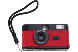 Kamonda 35mm Film Camera Retro Style Camera, Focus Free, Reusable, Built in Flash, Easy to Use for Photography Enthusiasts, 120x60x40mm, Red