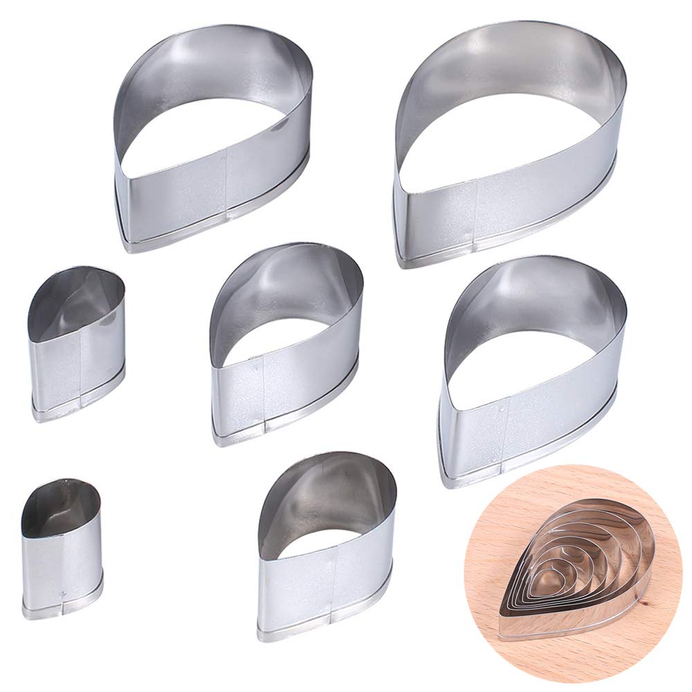 Zi Yero 7 Pieces/Set of Mini 3D Fondant Cake Sugar, Bread Making, Biscuits, Chocolate, Sandwiches and Fondants, etc. (Silver)