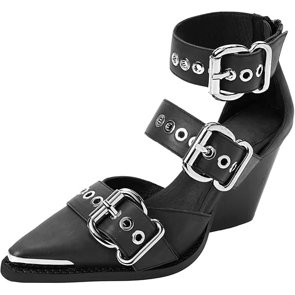 Amazon.com | Migpuel Western Sandals for Women Chunky Wedge