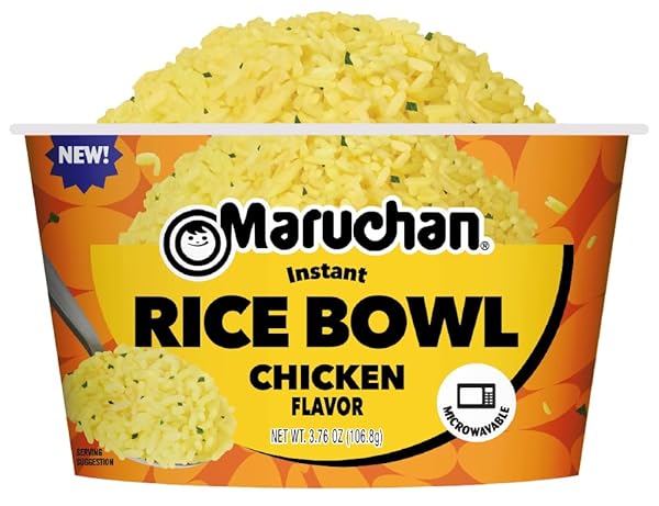 MARUCHAN INSTANT RICE BOWL, CHICKEN FLAVOR – MICROWAVABLE...