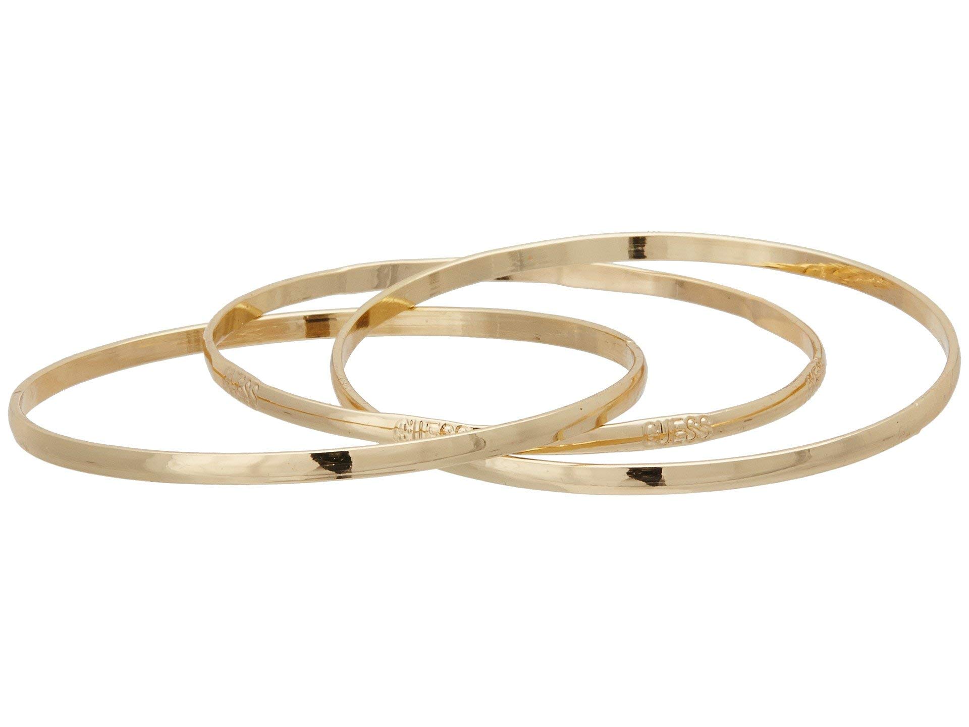 GUESS Brazalete entrelazado de 3 piezas en oro Basic