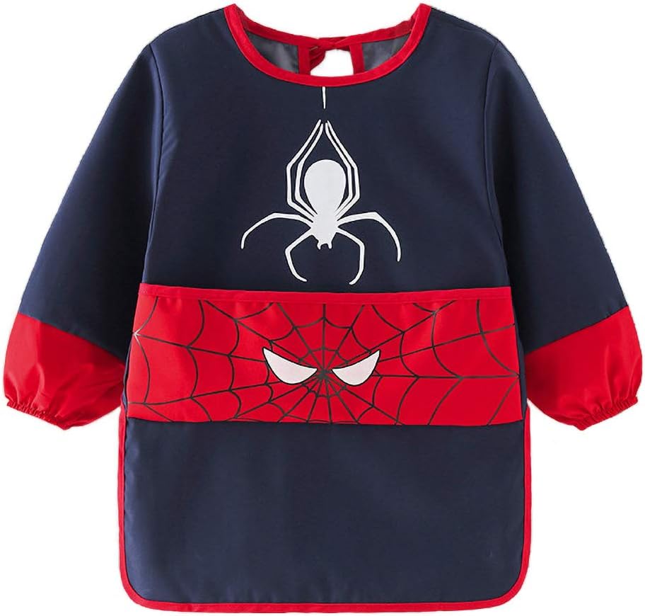 Kids Art Aprons, Kids Premium Painting Smock Apron, Waterproof Play Apron Long Sleeves With Roomy Pockets, Painting, Baking