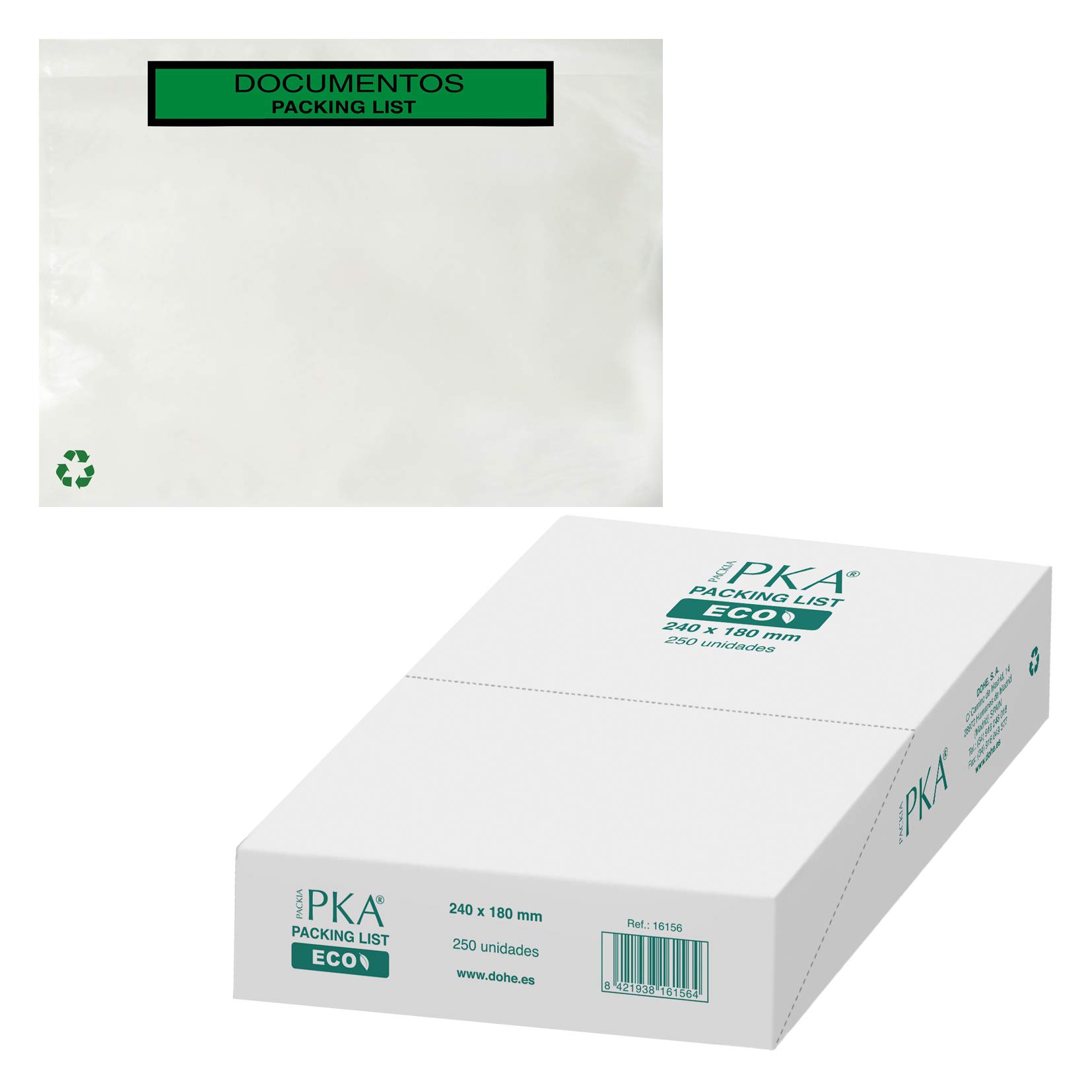 Dohe - Box of 250 Units Packing List 240 x 180 mm ECO
