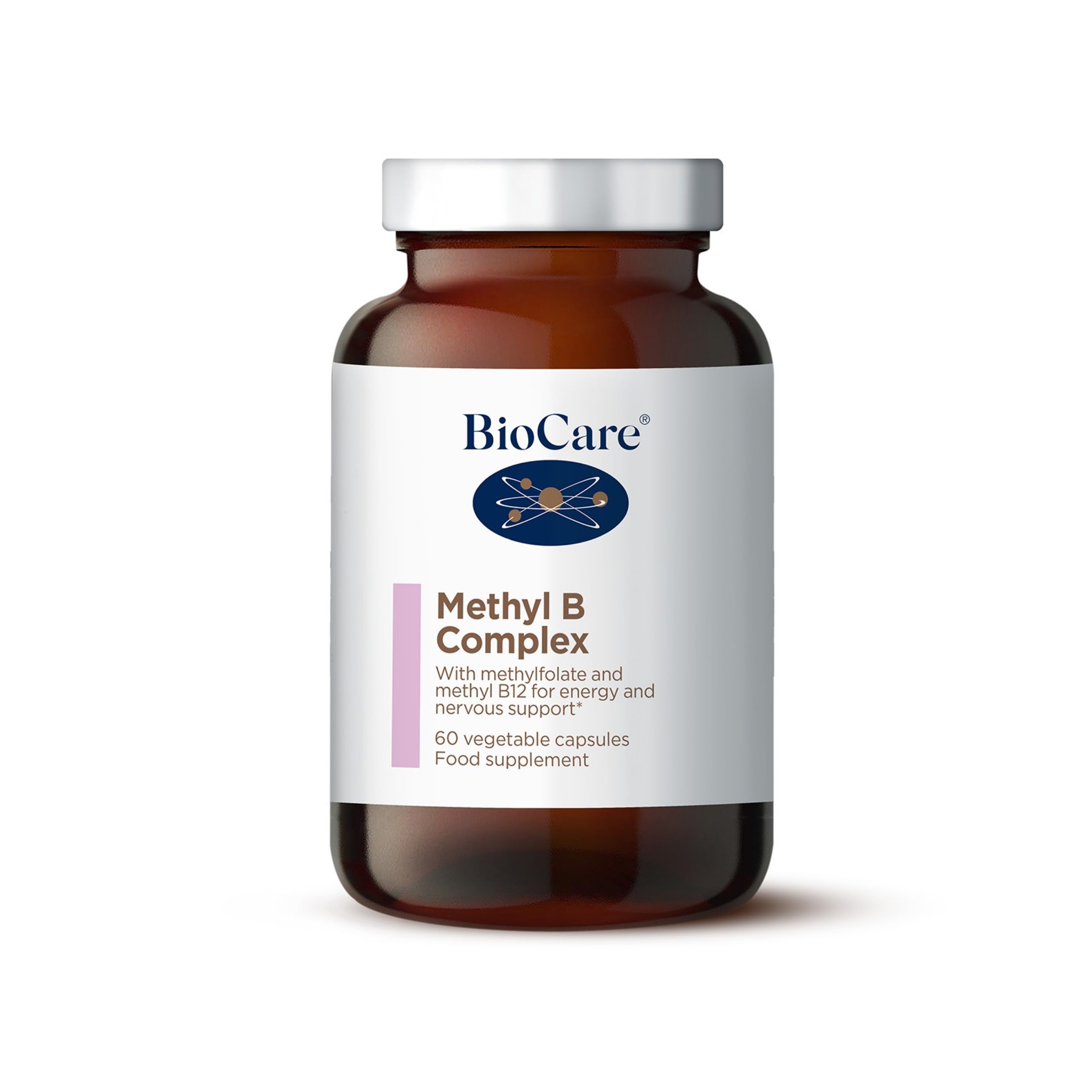 BioCare Methyl B Complex - High Potency Active B Vitamins with Methylfolate and Methyl B12 for Energy, Cognitive and Hormonal Support - 60 Capsules