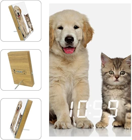 Digital Alarm Clock Intimate Cat and Dog 01 Alarm Clock