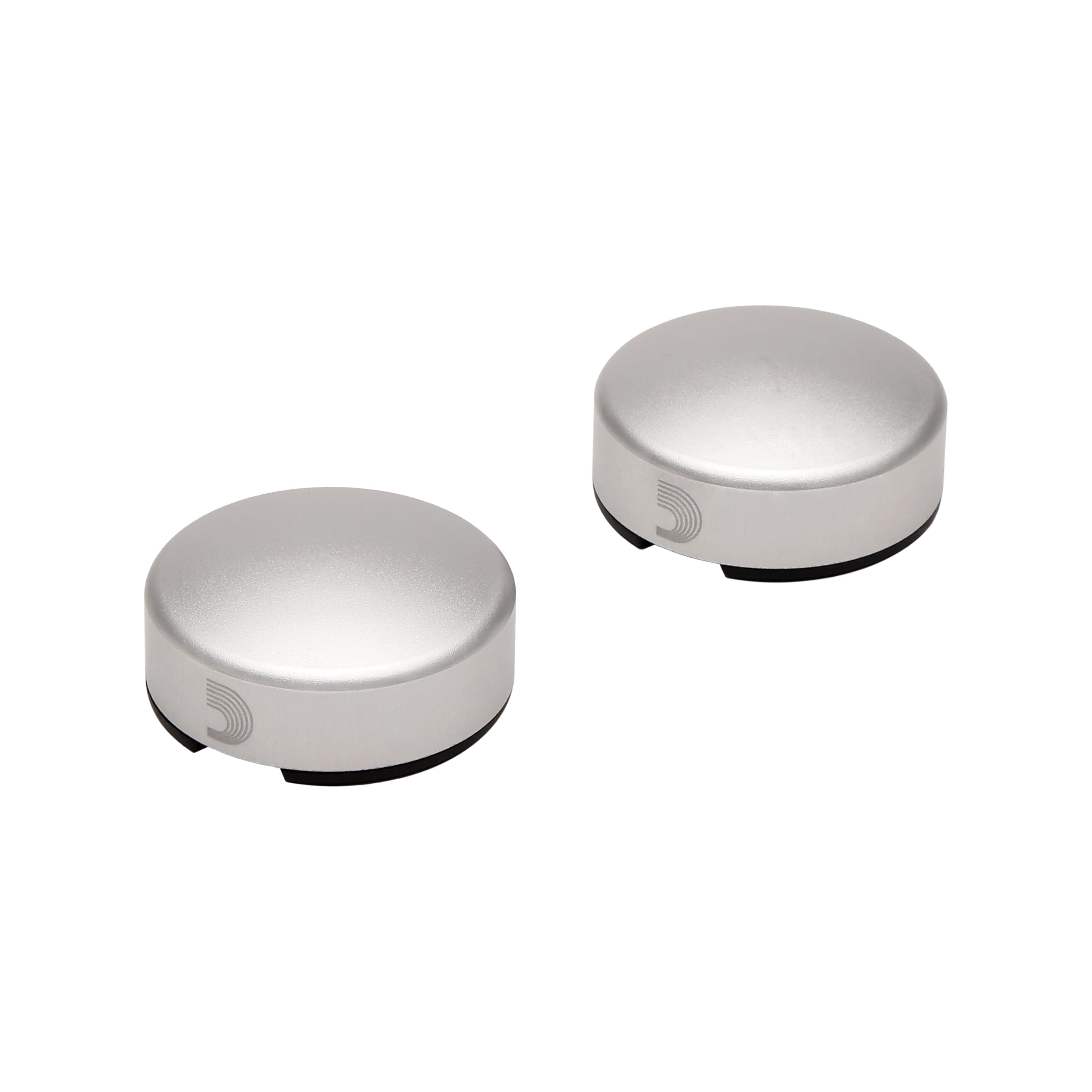 D'Addario Accessories XPND Guitar Pedal Footswitch Topper - Guitar Pedal Button Caps - Silver, 2-Pack