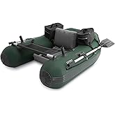 INTEX Big Catch Pro Inflatable Fishing Float Tube Set with Oars | 68381EP - Portable Float Tube with Detachable Fishing Rod Holders and High-Output Hand Pump