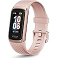 OCTANDRA Active 2 VeryFit Fitness Tracker Heart Rate SpO2 Blood Oxygen Saturation Sleep Monitor Step Counter Pedometer IP68 Waterproof Activity Running Smart Watches for Men Women (ID155) (Pink)