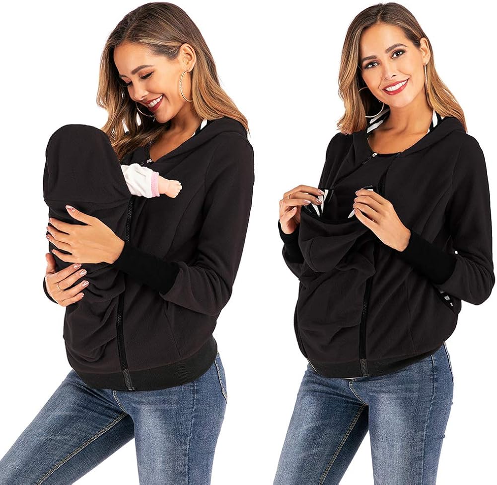 Winter Baby Carrier Jacket for Mom, Kangaroo Carrier Jacket