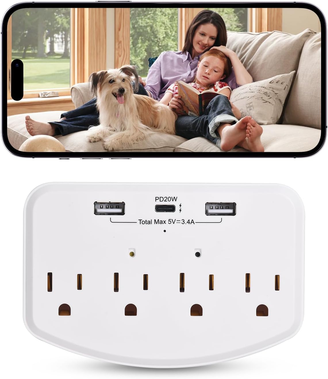 Hidden Camera - 1080p HD Camera - Nanny cam for Home Security - WiFi Wall-Mounted Cameras