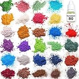 Mica powder – Soap Making Kit – Soap making dye – 28 coloring - Powdered Pigments Set – Hand Soap Making Supplies - Resin Dye - Mica Powder Organic for Soap Molds - Bath Bomb Dye Colorant