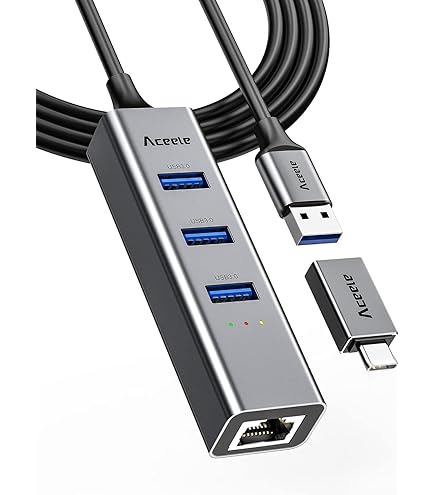 thumbnail image 2 of Luskinno 4-in-1 Micro USB Hub, 3 USB Ports With Ethernet 2 of 11