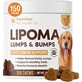 Lipoma Treatment for Dogs &ndash; Lumps &amp; Bumps Support, Helps Reduce Fatty Tumors, Turkey Tail Mushroom Chews for Immune Health with L Carnitine, Chicken Flavor, 150 Soft Chews