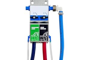 POPSTECHNOLOGIES Dual Kitchen Sink Proportioner, Dish Detergent and Liquid Sanitizer Dispenser, Chemical Dispensing System, Precision Chemical Dilution, 8088