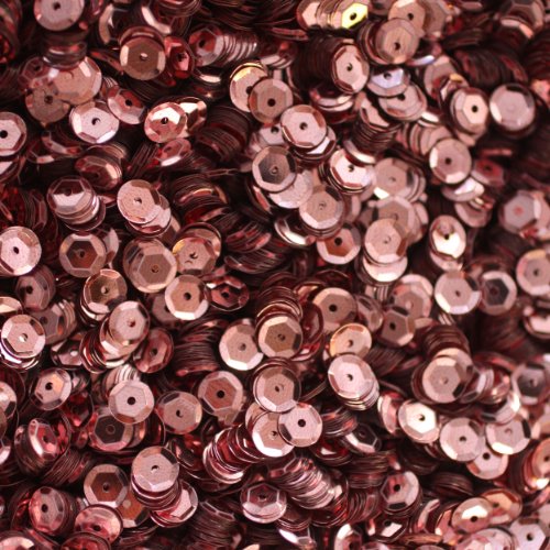 6mm CUP SEQUINS ~ PINK Metallic ~ Loose paillette sequins for embroidery, applique, arts, crafts, bridal wear and embellishment. Made in USA