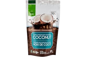 Green Sun Foods - Dark Chocolate Covered Coconut Superfood Snack - Organic, Vegan, Lactose-Free, Gluten Free, Healthy Snack, 