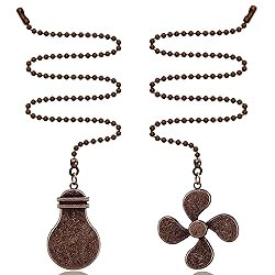 SUR-CIEL 2PCS Ceiling Fan Pull Chain, Ceiling Fan