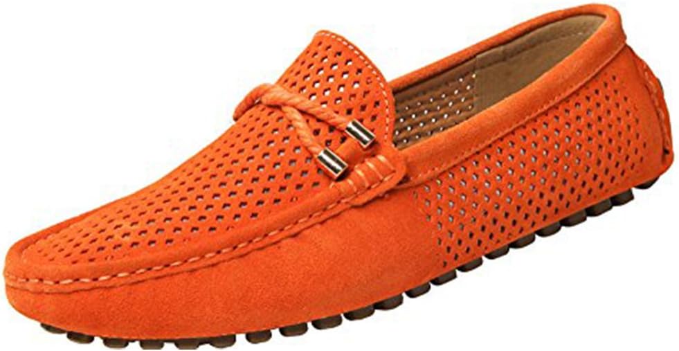 Men's Loafers Suede Moccasins Leather Boat & Driving Slip On Flat Shoes