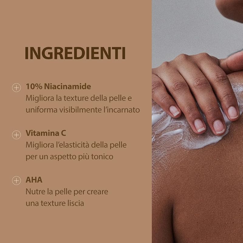 [Mizon] Lozione Corpo Levigante alla Niacinamide (300 ml) AHA, vitamina C, acido ialuronico, idratazione regolare, cura della pigmentazione, esfoliazione delicata (Niacinamide Smoothing Body Lotion)