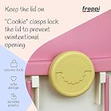 Froppi 70L Toy Box with Lid Pink on Wheels 2 Pack XL Storage view 7