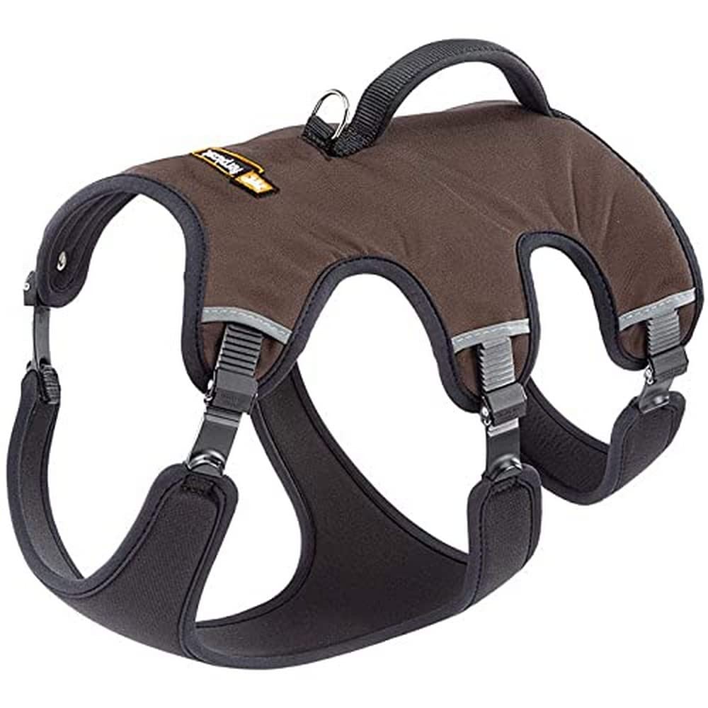 Ferplast Dog Harness Small Dog ERGOTREKKING SMALL, Escape Proof Dog Harness, Greyhound, Adjustable Harness for Dogs, Reflective, Padded, 6 Closures, Ideal for Trekking