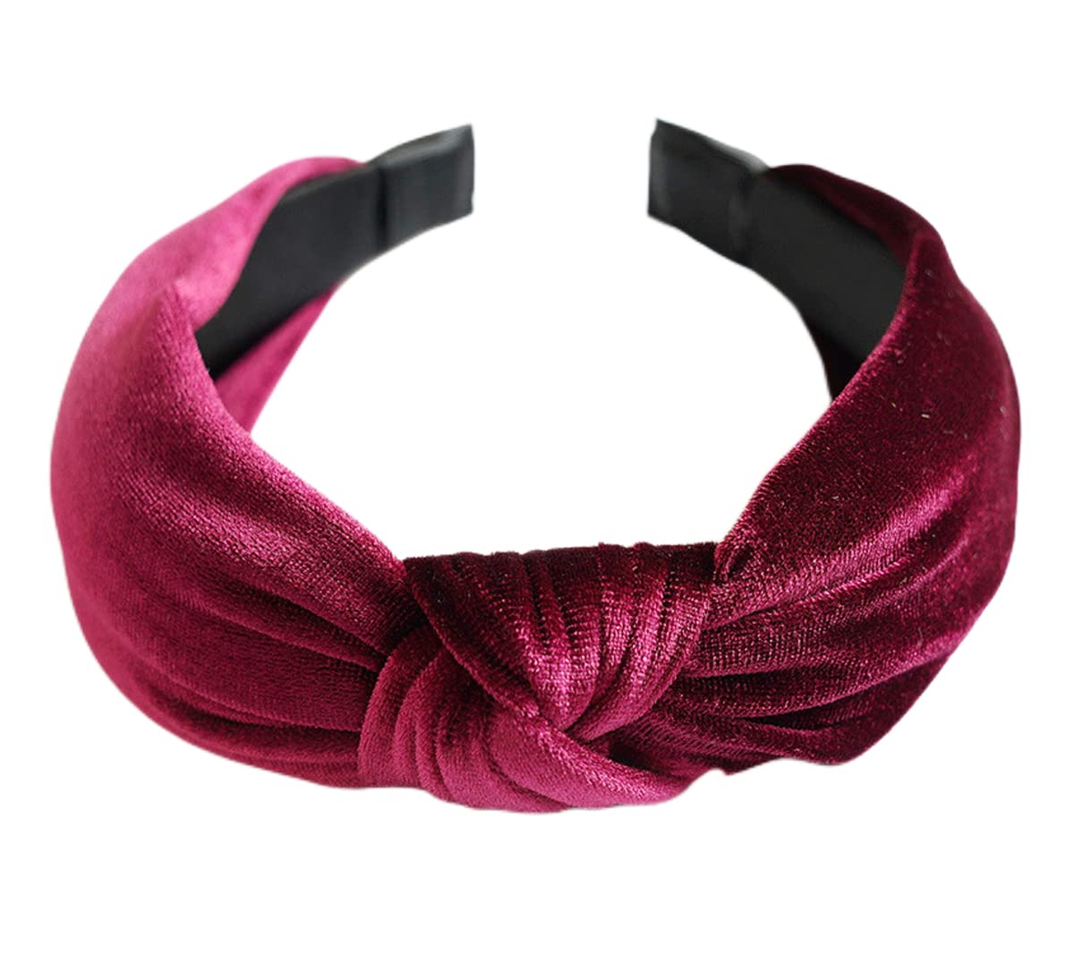 scicent Hairband Velvet Wide Headbands Soft Head Band Fashion No Slip Heair Bands Red Fabric Hair Accessories for Women Girls Red
