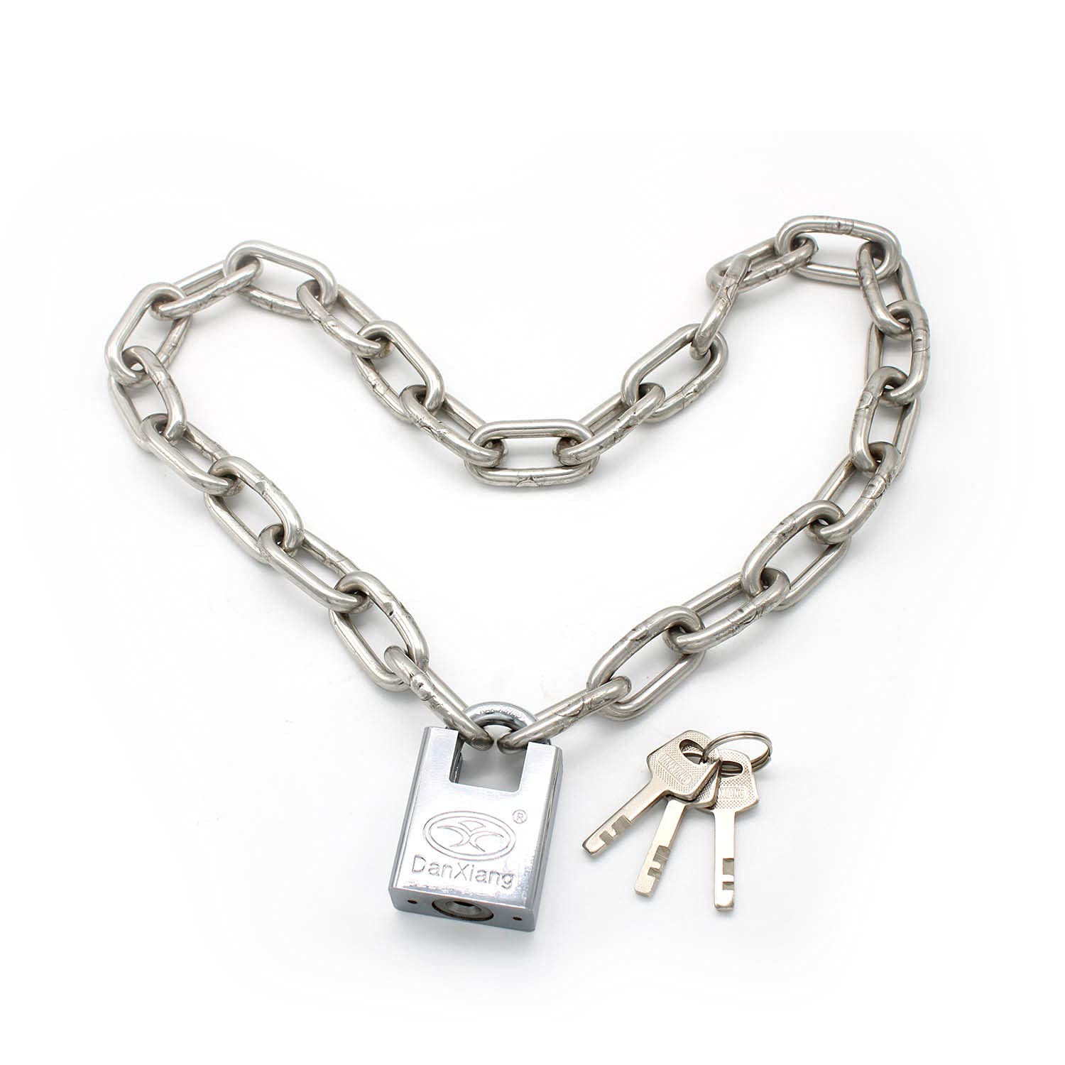 KINHARD 31.5 Inch Security Anti- Theft Chain Lock, 304 Stainless Steel Bike Lock Motorbike, Heavy Chain and Padlock Can be Used to Garages, Fences, Warehouses