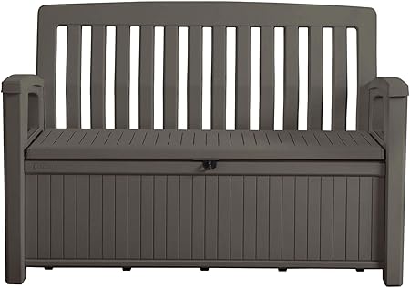 Keter Eden Banc De Rangement Exterieur En Plastique Taupe 140 X 60 X 84 Cm Amazon Fr Cuisine Maison