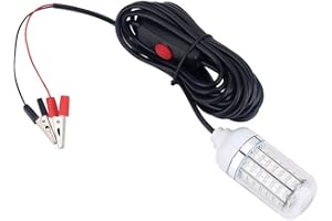 EVTSCAN 12V Outdoor LED Submersible Underwater Night Boat Fishing Light Lamp