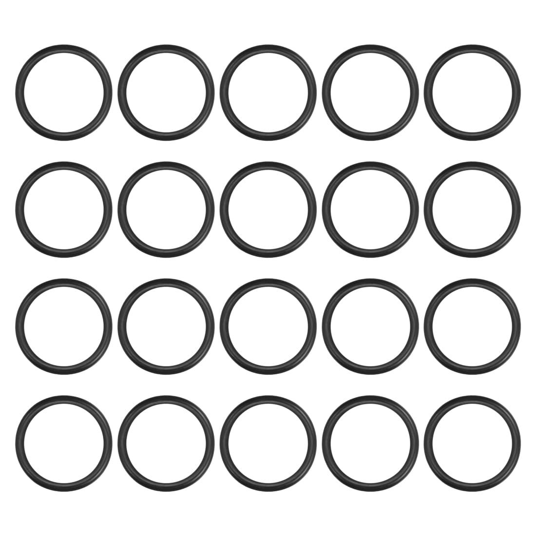 M METERXITY 20 Pcs Nitrile Rubber O-Rings - Sealing Gaskets Apply to Plumbing (36x29.8x3.1mm, Black)
