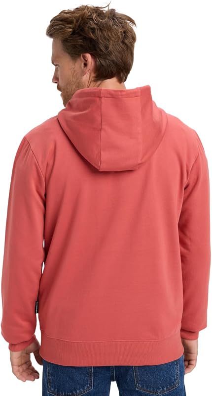 Men Basic Hoodie Young Men Mineral Red M M