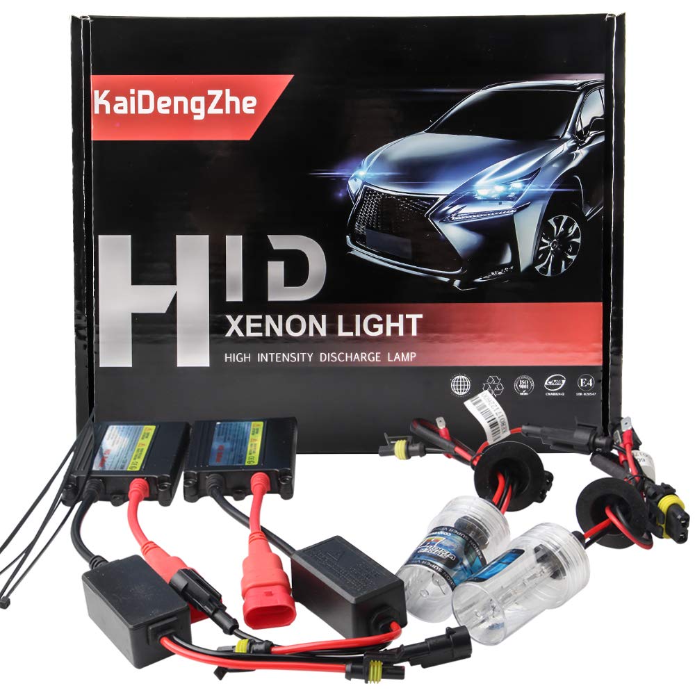 2PCS HID Xenon Ballast Conversion kit Replacement Slim Ballast For 12V H11 6000K 55W-Super Bright-High Quanlity Bulbs