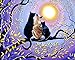 5D DIY Diamond Painting Full Drill, Diamond Paint by Numbers for Adults, Moon Cats, Perfect Gift for Families Friends, Cross Stitch DIY Craft - 12 x 16 inch ... primary