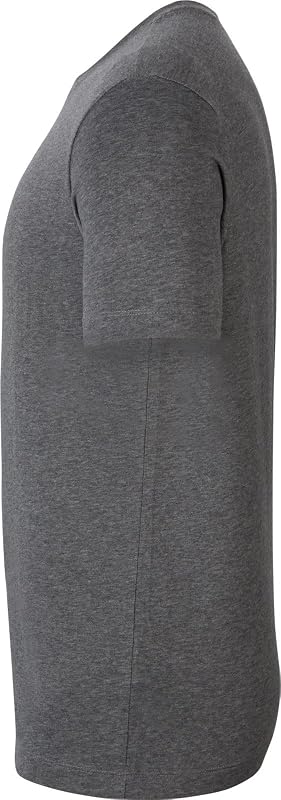 Uomo T-Shirt, Carbone Heathr, Bianco, Xxl