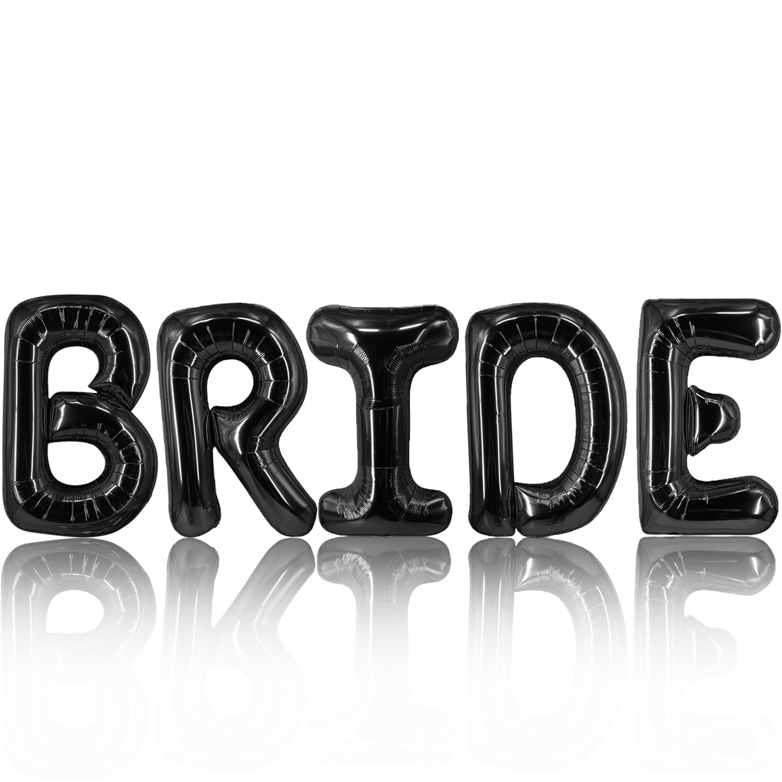 Photo 1 of Bride Balloons 40 Inch Bachelorette Balloons Wedding Balloon Letter Balloon for Black Bachelorette Party Decorations Engagement Party Supplies Bridal Shower Decor Party Sets-5 Pcs