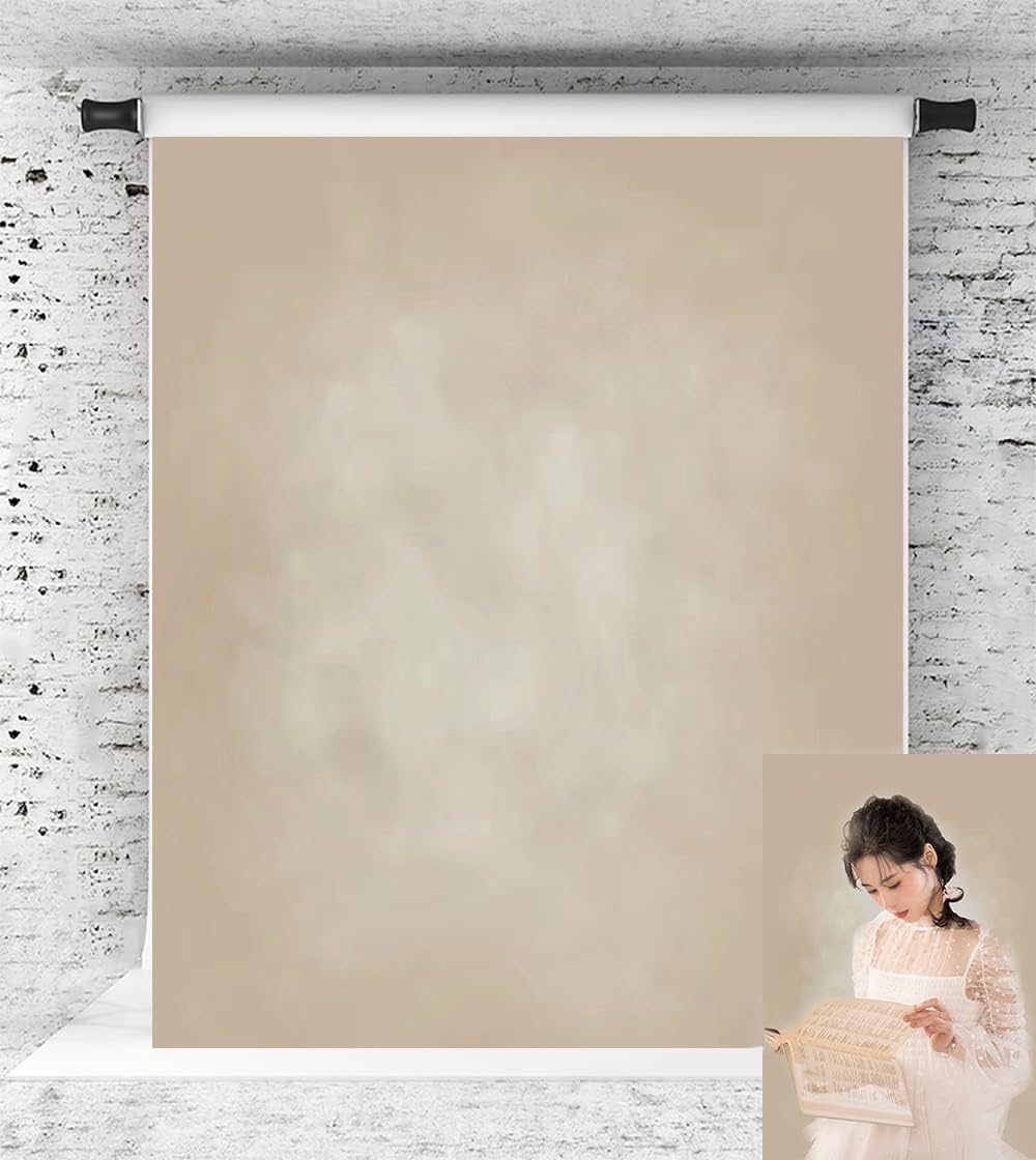 Kate 1.5x2.2m Beige Background Portrait Photography Backdrop - Microfiber Texture Studio Props — image 1