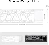 Rii Wireless Keyboard with Trackpad BT 5.0 & 2.4G Dual Mode White view 9