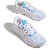BELOS Women's Glitter Shoes Sparkly Lightweight Metallic Sequins Tennis Shoes Casual Retro Braided Walking Shoes