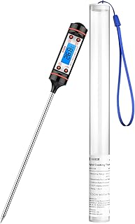 Habor Haushaltsthermometer Kochthermometer Küchenthermometer Einstichthermometer sofort lesen mit langer Sonde, Digital LCD Korrosionsschutz, für Braten, Kochen, Grillen/BBQ, Backen, Baby-Ernährung