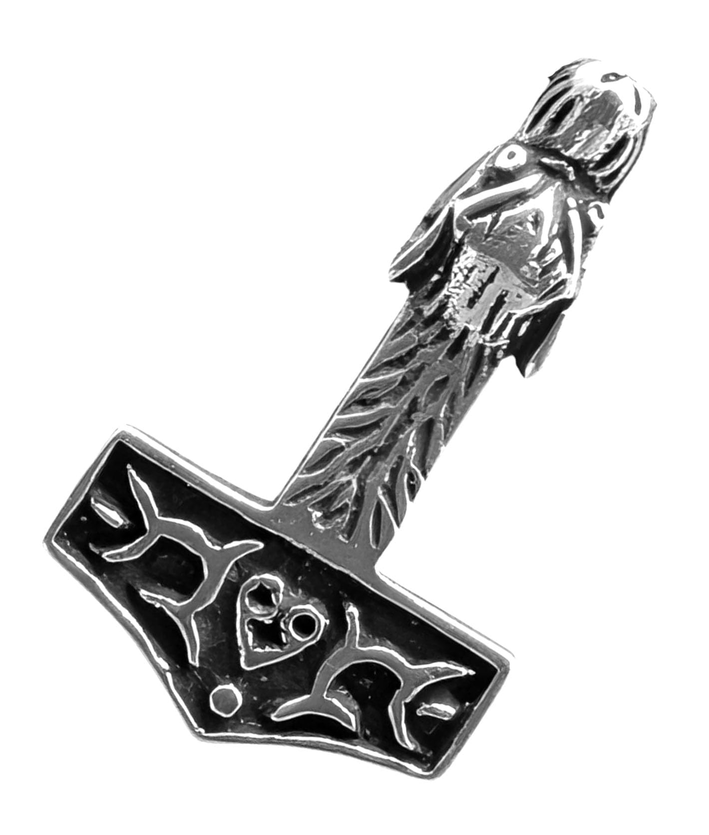 Kiss of Leather Thor's Hammer Pendant 925 Sterling Silver No. 225
