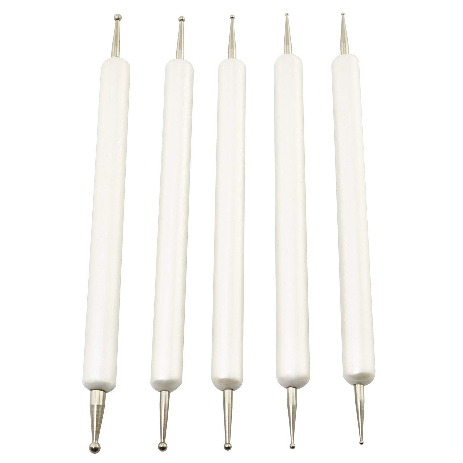 LongdexEmbossing Stylus Set 5PCS 5 Size Double End Tracing Dotting Tool Stylus for Carbon Transfer Paper Mandala Rock Painting Pottery Clay Craft Embossing Art Nail Art