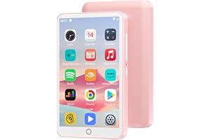 80GB MP3 Player with Bluetooth and WiFi, Oilsky 4.0" IPS Touch Screen MP3 Player with Speaker, Music Player with Spotify, Audible, Amazon Music, Pandora, MP4 Android Music Player Up to 512GB (Pink)