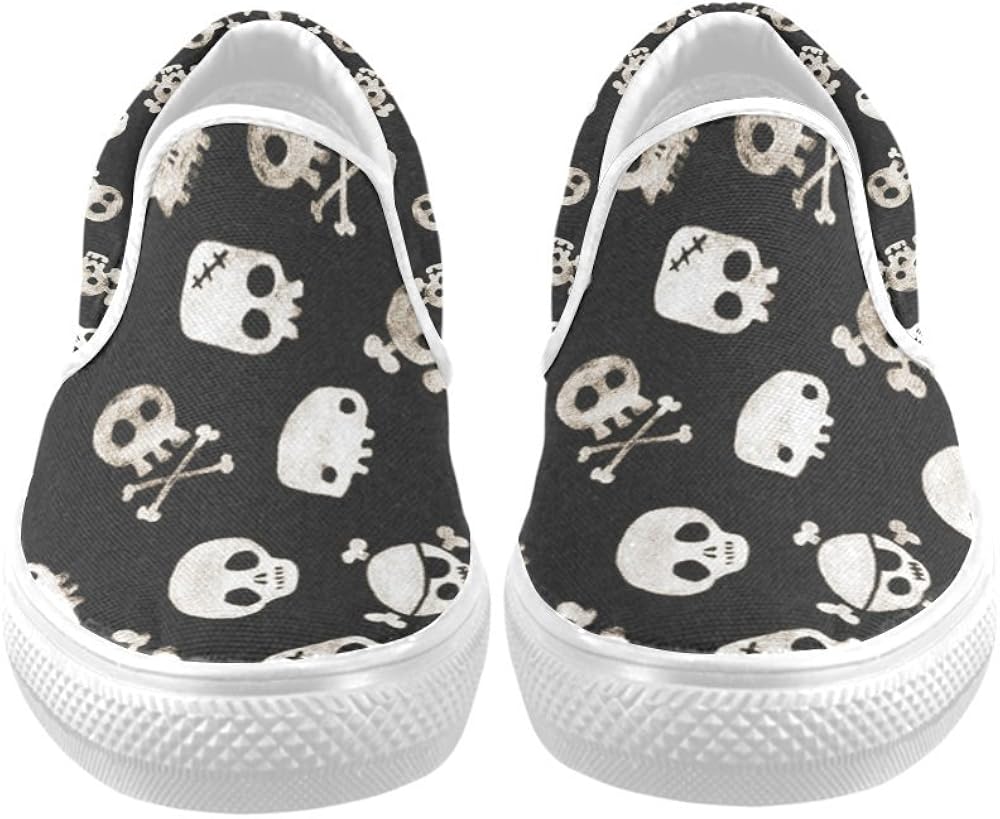 skull slip on shoes