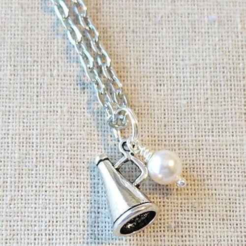 Cheerleader Gifts, CHEERLEADING Team Gifts, SENIOR Cheer Necklaces, Cheer Coach Thank You Gift, CHEER Jewelry Gifts, Megaphone Charm Necklace, Cheer Team Gifts, Varsity Cheer Charm, Cheer Mom