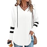 Angerella Womens Fashion Hoodies Pullover Oversized Sweatshirt Long SLeeve Drawstring Hooded Fall Shirts Loose Fit