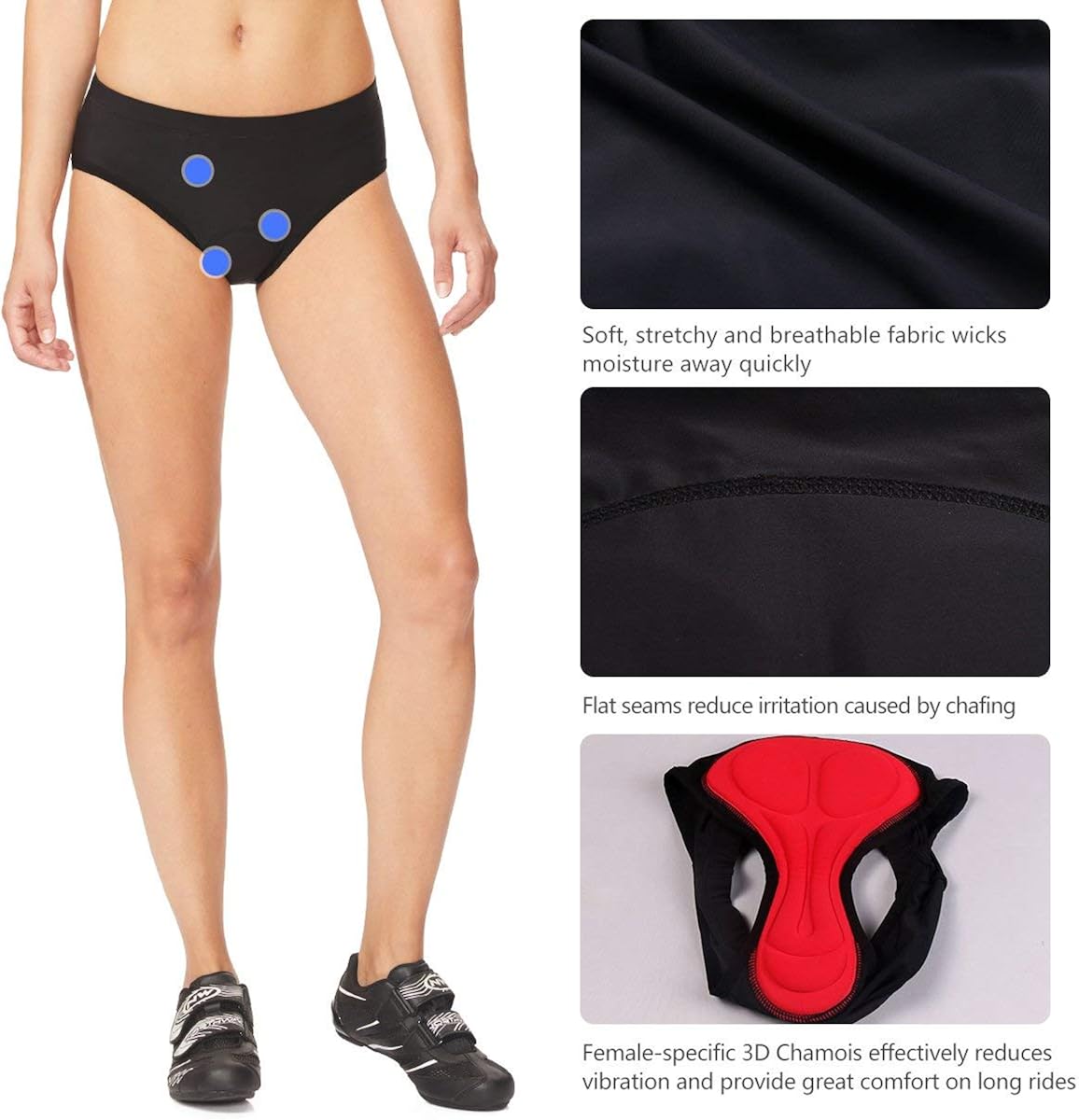 BALEAF Women's Cycling Underwear Padded Bike Shorts Biking Bicycle Mountain Bike: Clothing