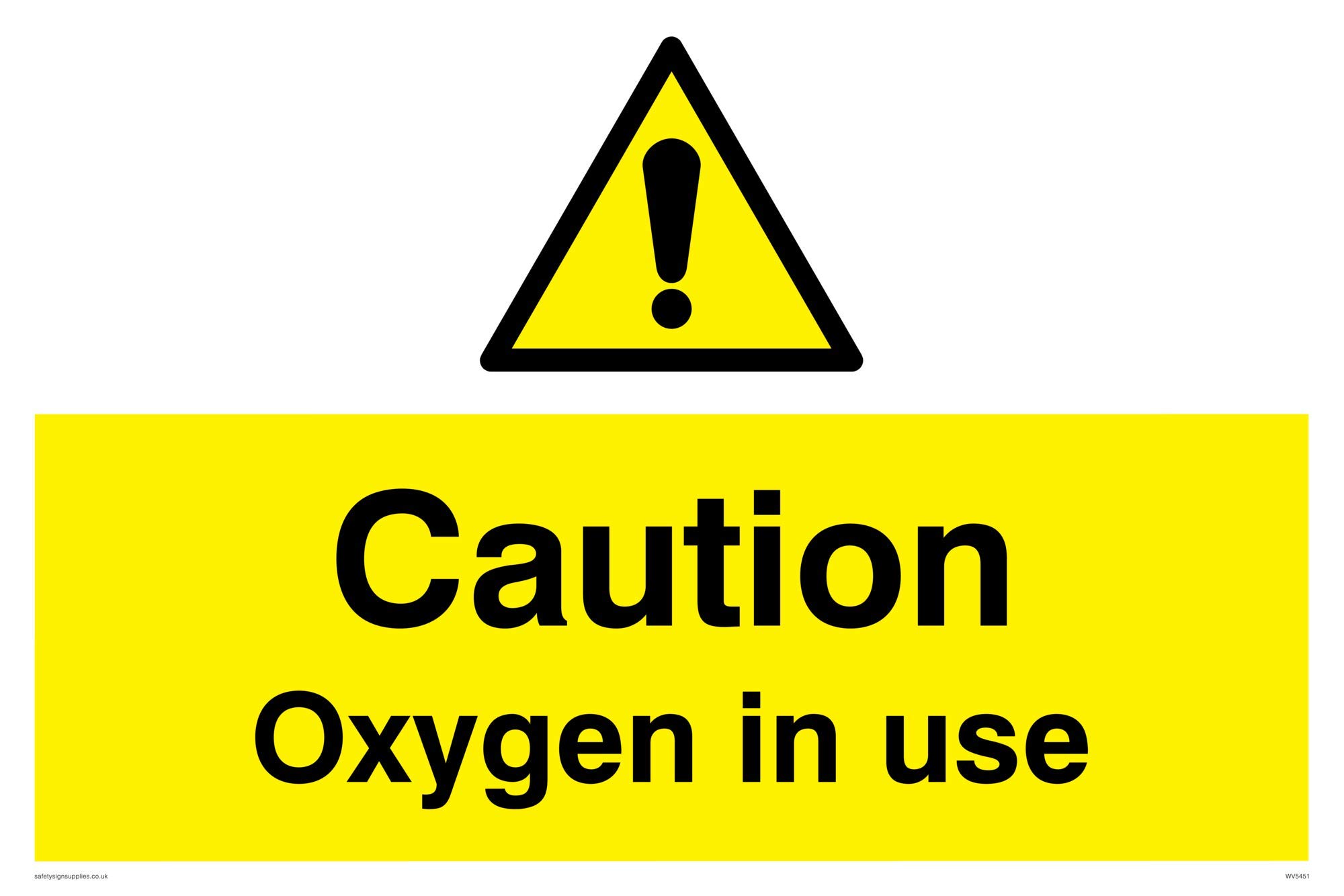 Caution Oxygen in Use
