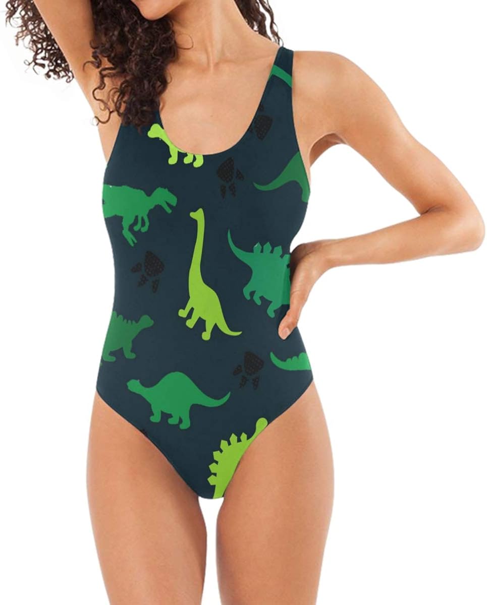 womens dinosaur one piece swimsuit