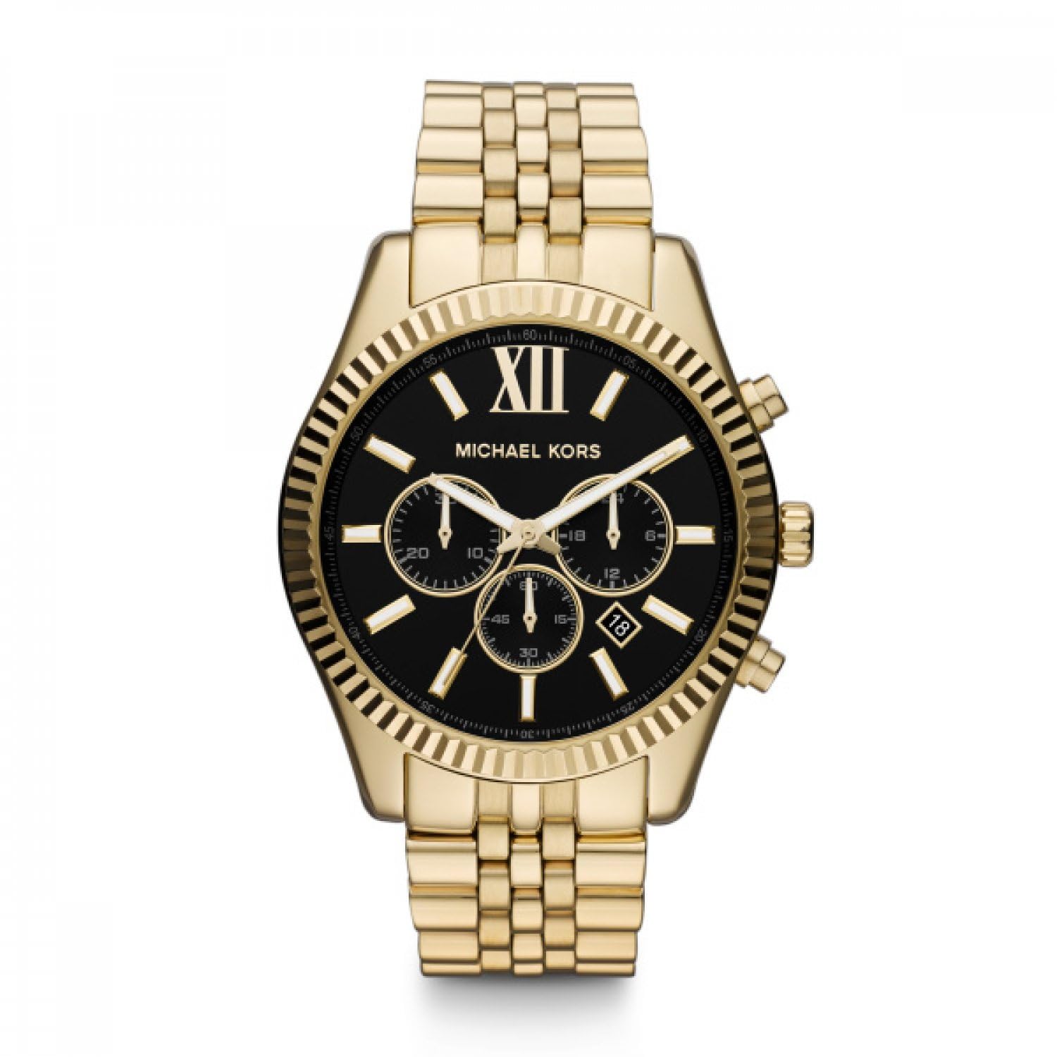 Michael Kors - Lexington Chronograph Watch with Gold Stainless Steel Strap for Men MK8286