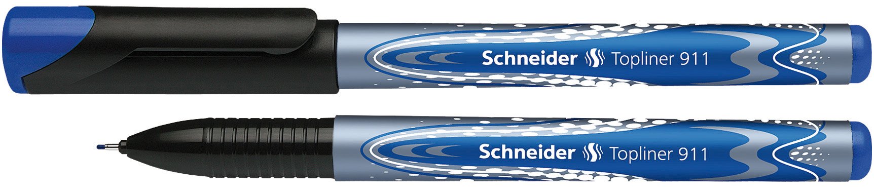 Schneider Topliner 911 Fineliner with Refill 0.4 mm Pack of 10 Blue